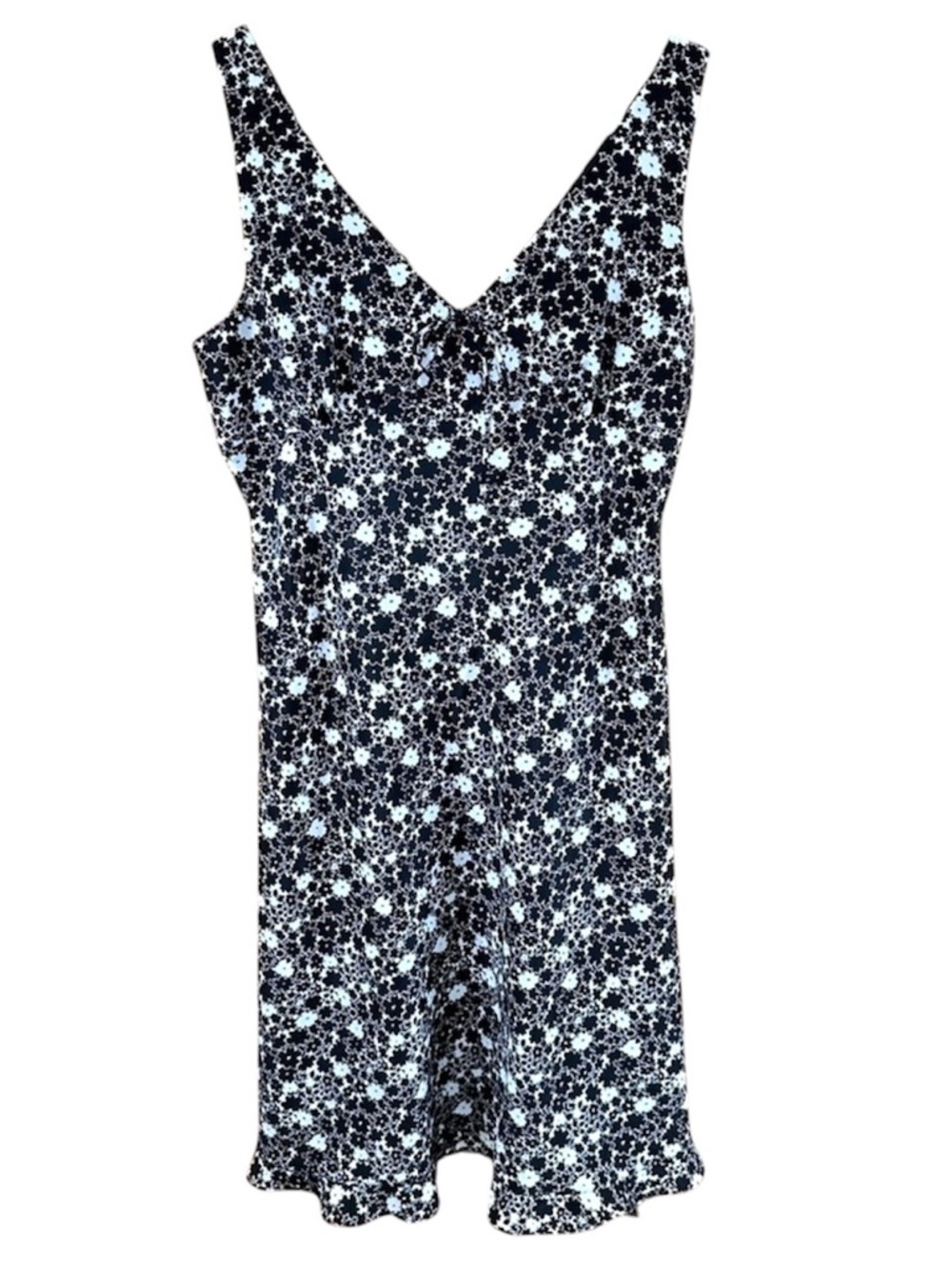 Express Vintage Y2K Black And White Floral Midi Dress